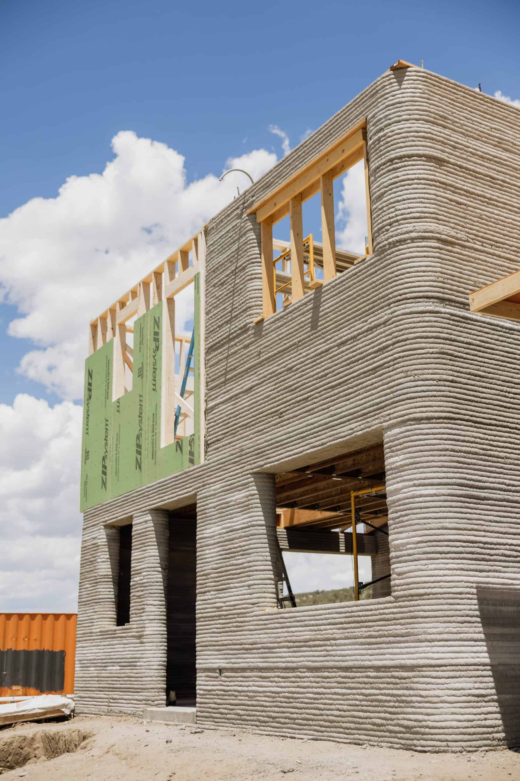 TM6A3385 (1) 3D Printed Home - Construction in Progress - Exterior View